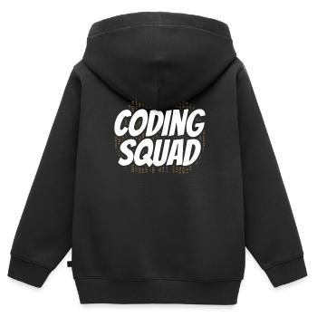 Coding Team Programmierer Programmieren Coder - Kinder Premium Organic Zip Hoodie - Schwarz - Hinten - AI Model Kid Male (0cm)