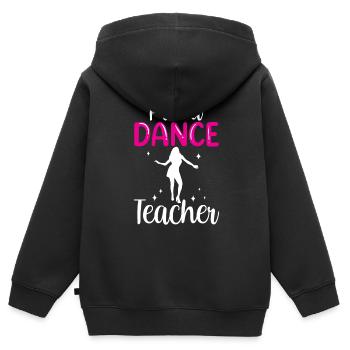 Stolze Tanzlehrerin Mädchen Tanzlehrer Tanzkurs - Kinder Premium Organic Zip Hoodie - Schwarz - Hinten - AI Model Kid Male (0cm)