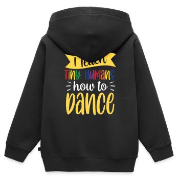 Ich Bringe Winzigen Menschen Das Tanzen Bei - Kinder Premium Organic Zip Hoodie - Schwarz - Hinten - AI Model Kid Male (0cm)