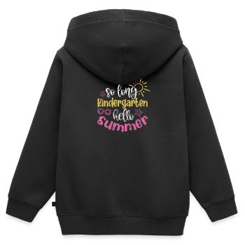 École maternelle - Sweat Premium à capuche zippé enfant bio - noir - Dos - AI Model Kid Male (0cm)