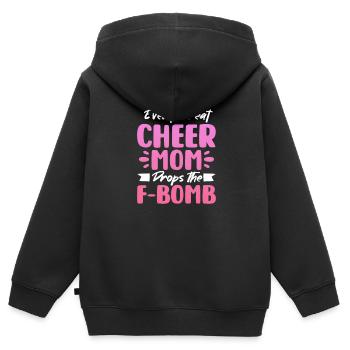 Cheerleader - Kinder Premium Organic Zip Hoodie - Schwarz - Hinten - AI Model Kid Male (0cm)