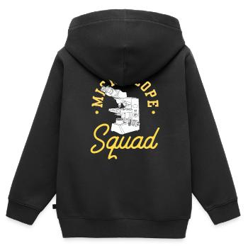 Équipe de microscope Microscopes Dictons de microscope - Sweat Premium à capuche zippé enfant bio - noir - Dos - AI Model Kid Male (0cm)
