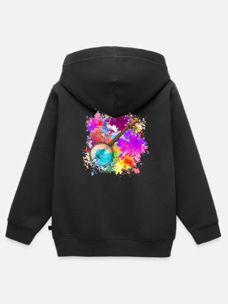 Banjo - Kinder Premium Organic Zip Hoodie - Schwarz