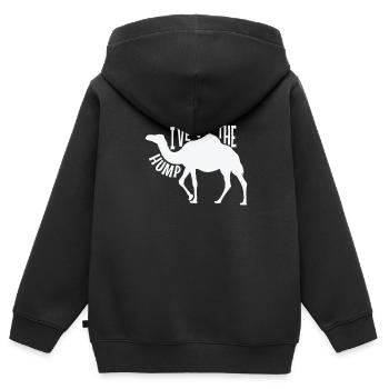 J’ai le dromadaire à bosse - Sweat Premium à capuche zippé enfant bio - noir - Dos - AI Model Kid Male (0cm)