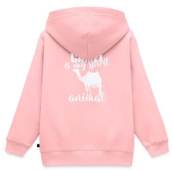 Camel is my Spirit Animal Dromedar - Kinder Premium Organic Zip Hoodie - Rosa - Hinten - AI Model Kid Female (0cm)