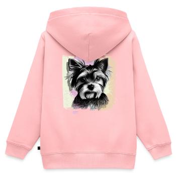 Yorkshire Terrier - Kids Premium Organic Zip-up Hoodie - rose - Back - AI Model Kid Female (0cm)