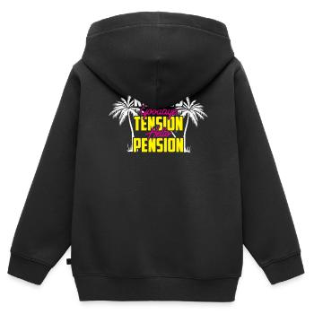 Retired Bye Bye Tension Hello Retirement Pensioner - Kids Premium Organic Zip-up Hoodie - black - Back - AI Model Kid Male (0cm)