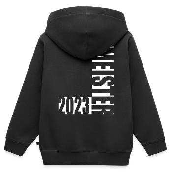 Meister 2023 Aufstiegstrikot Aufstieg 23 - Kinder Premium Organic Zip Hoodie - Schwarz - Hinten - AI Model Kid Male (0cm)