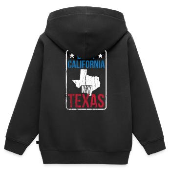 Californie Texas Texan Texan Pride Dictons - Sweat Premium à capuche zippé enfant bio - noir - Dos - AI Model Kid Male (0cm)