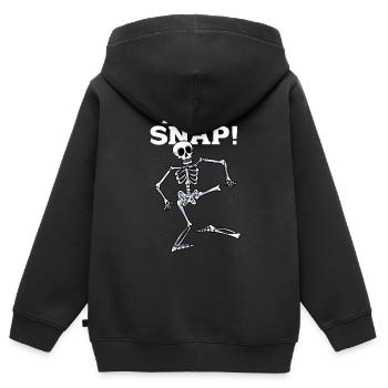 Ein Bein Witz Humor Geschenk - Kinder Premium Organic Zip Hoodie - Schwarz - Hinten - AI Model Kid Male (0cm)