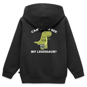Ein Bein Witz Humor Geschenk - Kinder Premium Organic Zip Hoodie - Schwarz - Hinten - AI Model Kid Male (0cm)