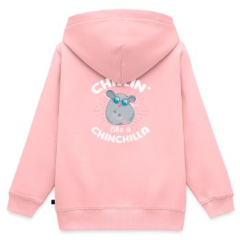 Chinchilla Nagetier Haustier Nager Geschenk - Kinder Premium Organic Zip Hoodie - Rosa - Hinten - AI Model Kid Female (0cm)