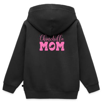 Chinchilla - Kinder Premium Organic Zip Hoodie - Schwarz - Hinten - AI Model Kid Male (0cm)