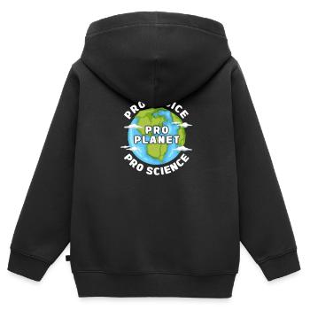 Climate change - Kids Premium Organic Zip-up Hoodie - black - Back - AI Model Kid Male (0cm)