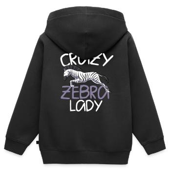 Zebra - Kinder Premium zip hoodie biologisch - zwart - Achter - AI Model Kid Male (0cm)