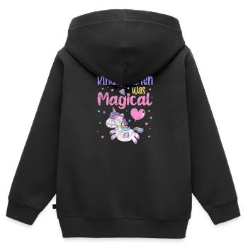 Kindergarten - Kinder Premium Organic Zip Hoodie - Schwarz - Hinten - AI Model Kid Male (0cm)