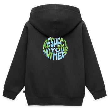 Climate change - Kids Premium Organic Zip-up Hoodie - black - Back - AI Model Kid Male (0cm)
