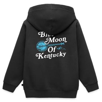 Chemises Banjo Pour Hommes Bluegrass Appalachia Folk - Sweat Premium à capuche zippé enfant bio - noir - Dos - AI Model Kid Male (0cm)