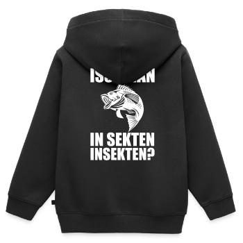 Sekten Insekten Lustig Angler Angeln Angelfreunde - Kinder Premium Organic Zip Hoodie - Schwarz - Hinten - AI Model Kid Male (0cm)