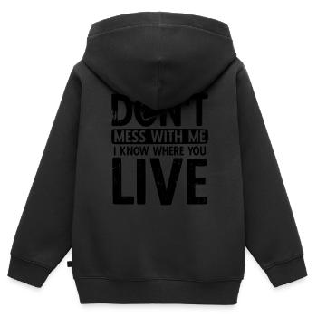 Briefträger Und Paket-Zusteller Für Postboten - Kinder Premium Organic Zip Hoodie - Schwarz - Hinten - AI Model Kid Male (0cm)