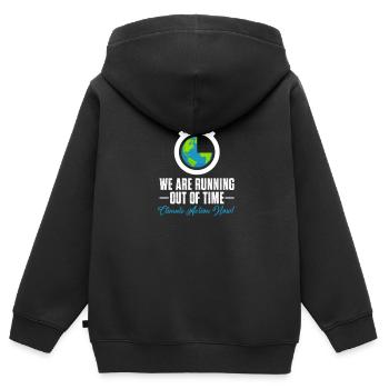 Climate change - Kids Premium Organic Zip-up Hoodie - black - Back - AI Model Kid Male (0cm)