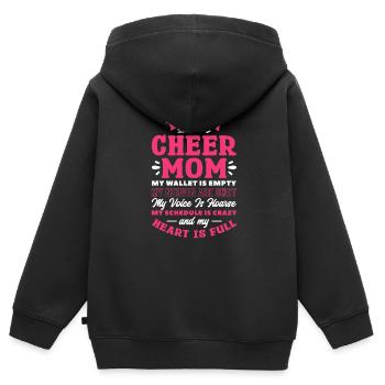 Cheerleader - Kinder Premium Organic Zip Hoodie - Schwarz - Hinten - AI Model Kid Male (0cm)