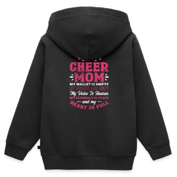 Cheerleader Cheerleading Sport Gymnastics Gift - Kids Premium Organic Zip-up Hoodie - black - Back - AI Model Kid Male (0cm)