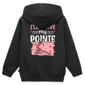 Ich Werde Meine Pointe Unter Beweis Stellen Hobby - Kinder Premium Organic Zip Hoodie - Schwarz - Hinten - AI Model Kid Male (0cm)