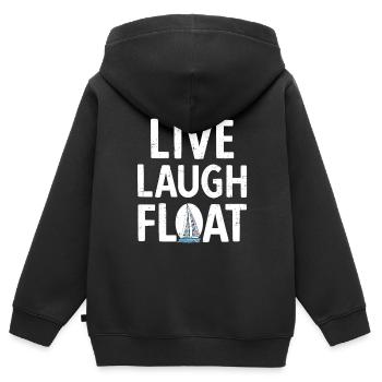 Segelboot Kapitän Spruch Zum Segeln - Kinder Premium Organic Zip Hoodie - Schwarz - Hinten - AI Model Kid Male (0cm)