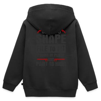 Maschinen-Bediener Maschinenführer Machinist - Kinder Premium Organic Zip Hoodie - Schwarz - Hinten - AI Model Kid Male (0cm)