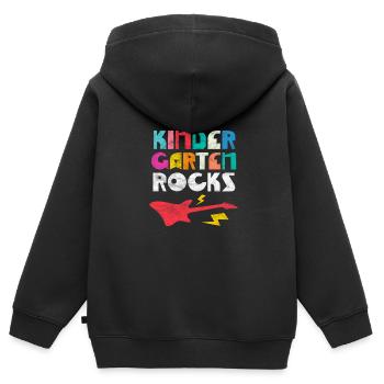 Kindergarten - Kinder Premium Organic Zip Hoodie - Schwarz - Hinten - AI Model Kid Male (0cm)