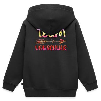 Vorschulkind Team Vorschule Einschulung - Kinder Premium Organic Zip Hoodie - Schwarz - Hinten - AI Model Kid Male (0cm)