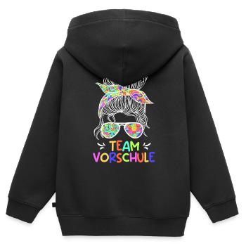 Vorschule Team Vorschüler Vorschulkinder - Kinder Premium Organic Zip Hoodie - Schwarz - Hinten - AI Model Kid Male (0cm)