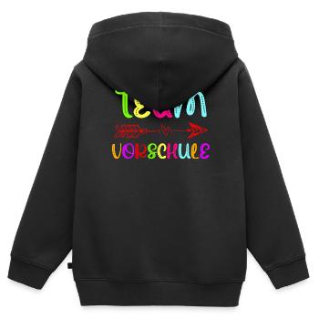 Vorschulkind Team Vorschule Einschulung - Kinder Premium Organic Zip Hoodie - Schwarz - Hinten - AI Model Kid Male (0cm)