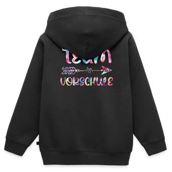 Vorschulkind Team Vorschule Einschulung - Kinder Premium Organic Zip Hoodie - Schwarz - Hinten - AI Model Kid Male (0cm)