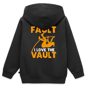 Saut à la perche Saut à la perche - Sweat Premium à capuche zippé enfant bio - noir - Dos - AI Model Kid Male (0cm)