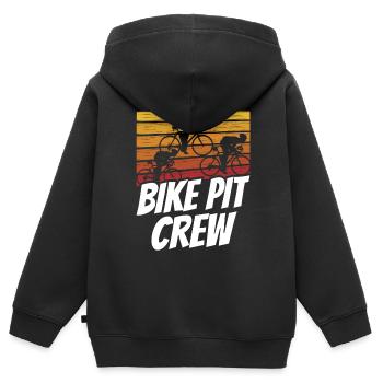 Fahrrad Boxencrew Radrennen Radrennfahrer - Kinder Premium Organic Zip Hoodie - Schwarz - Hinten - AI Model Kid Male (0cm)