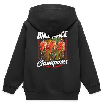 Radrennen Champions Fahrrad Radrennfahrer - Kinder Premium Organic Zip Hoodie - Schwarz - Hinten - AI Model Kid Male (0cm)