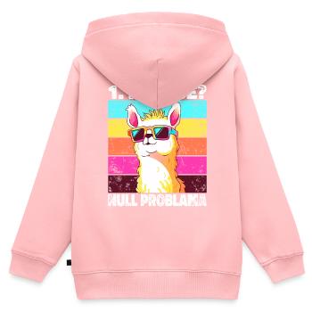 1. Klasse Null Problama Lama Einschulung Geschenk - Kinder Premium Organic Zip Hoodie - Rosa - Hinten - AI Model Kid Female (0cm)