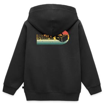 Cadeau VR de réalité virtuelle - Sweat Premium à capuche zippé enfant bio - noir - Dos - AI Model Kid Male (0cm)