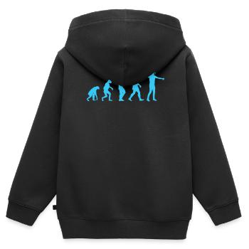 Virtual Reality VR Geschenk - Kinder Premium Organic Zip Hoodie - Schwarz - Hinten - AI Model Kid Male (0cm)