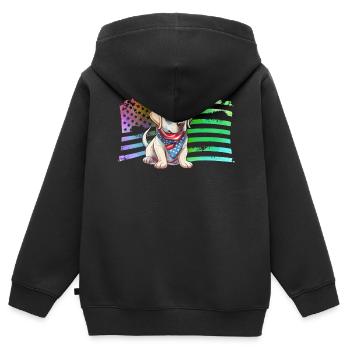 Labrador - Kinder Premium Organic Zip Hoodie - Schwarz - Hinten - AI Model Kid Male (0cm)
