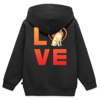 Labrador Love - Kinder Premium Organic Zip Hoodie - Schwarz - Hinten - AI Model Kid Male (0cm)