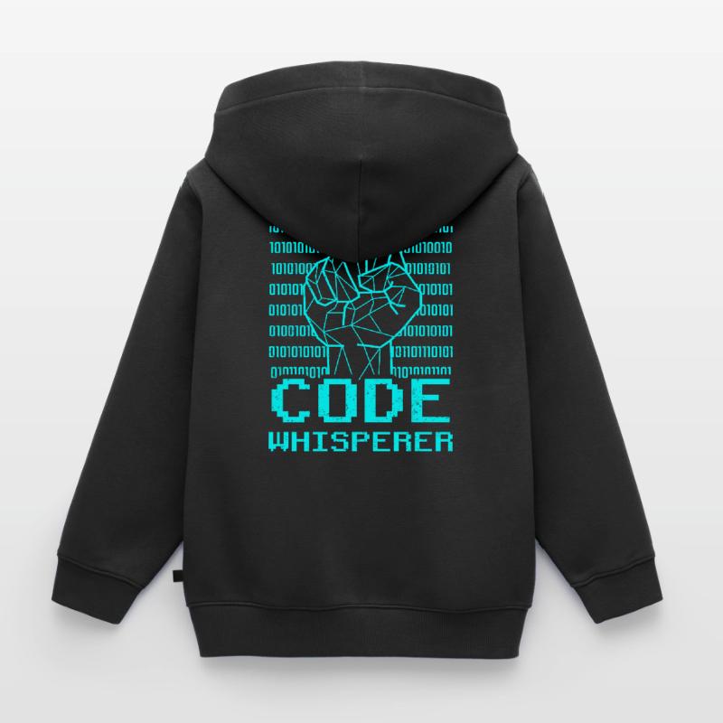 Code Flüsterer Coding Coder Programmierer Kinder Premium Organic Zip Hoodie