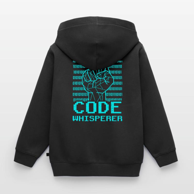 Code Flüsterer Coding Coder Programmierer Kinder Premium Organic Zip Hoodie
