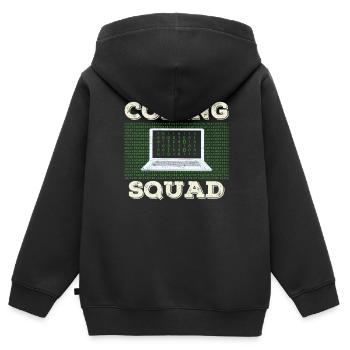 Coding Team Programmierer Coder Programmieren - Kinder Premium Organic Zip Hoodie - Schwarz - Hinten - AI Model Kid Male (0cm)