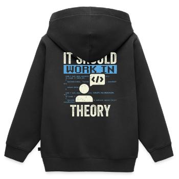 In theory, it should work code coding - Kids Premium Organic Zip-up Hoodie - black - Back - AI Model Kid Male (0cm)