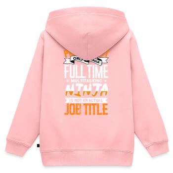 Apotheker - Kinder Premium Organic Zip Hoodie - Rosa - Hinten - AI Model Kid Female (0cm)