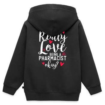 Apotheker - Kinder Premium Organic Zip Hoodie - Schwarz - Hinten - AI Model Kid Male (0cm)