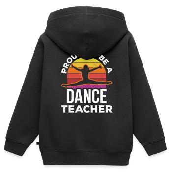 Fier d’être professeur de danse Cours de danse École de danse - Sweat Premium à capuche zippé enfant bio - noir - Dos - AI Model Kid Male (0cm)